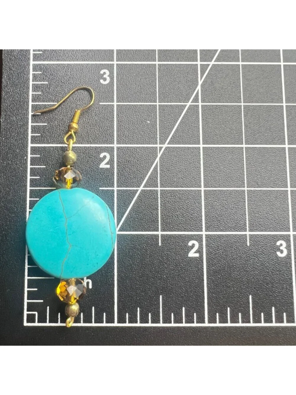 Boho Bracelet Stack Clea Ray Owl Turquoise Howlite Glass Bead Earrings Gold Tone - Picture 4 of 10